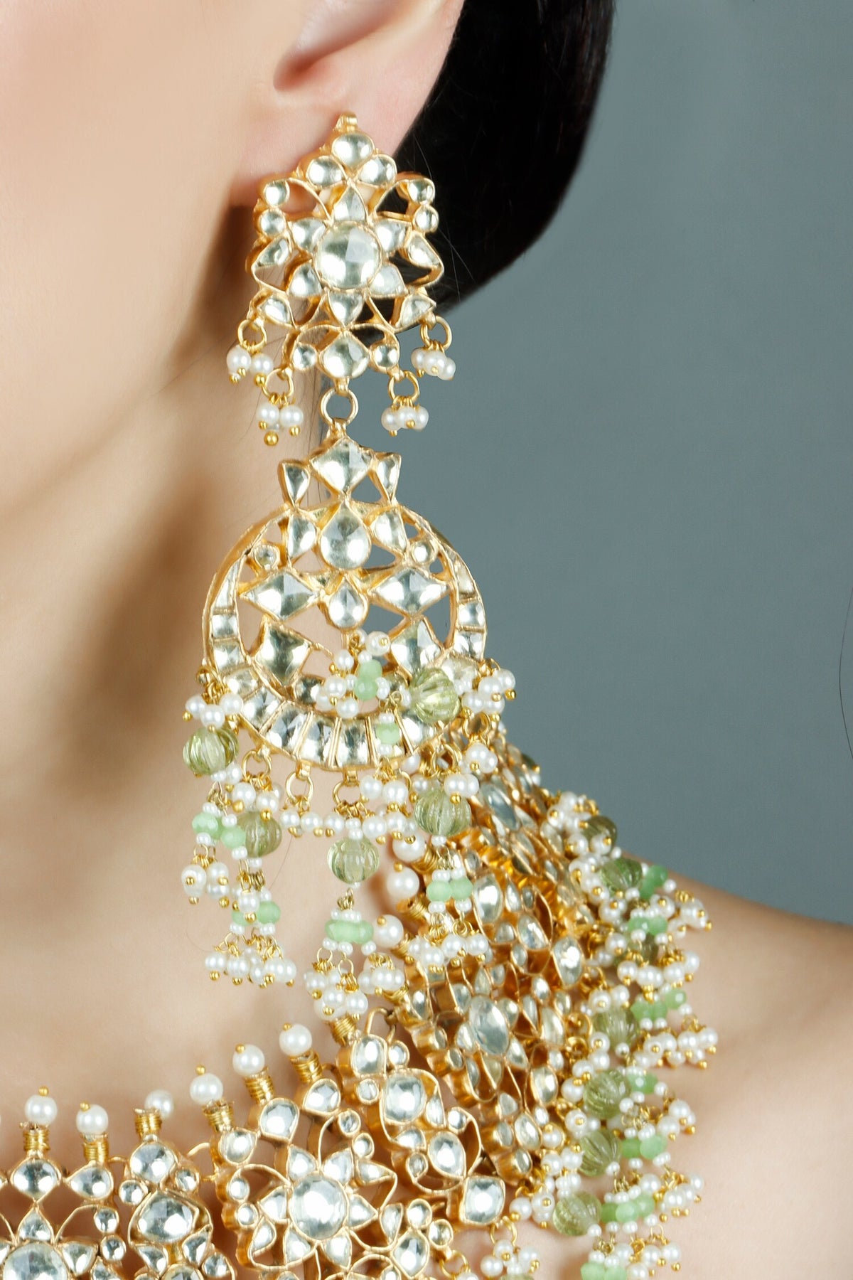 Kundan Embellished Necklace Set 