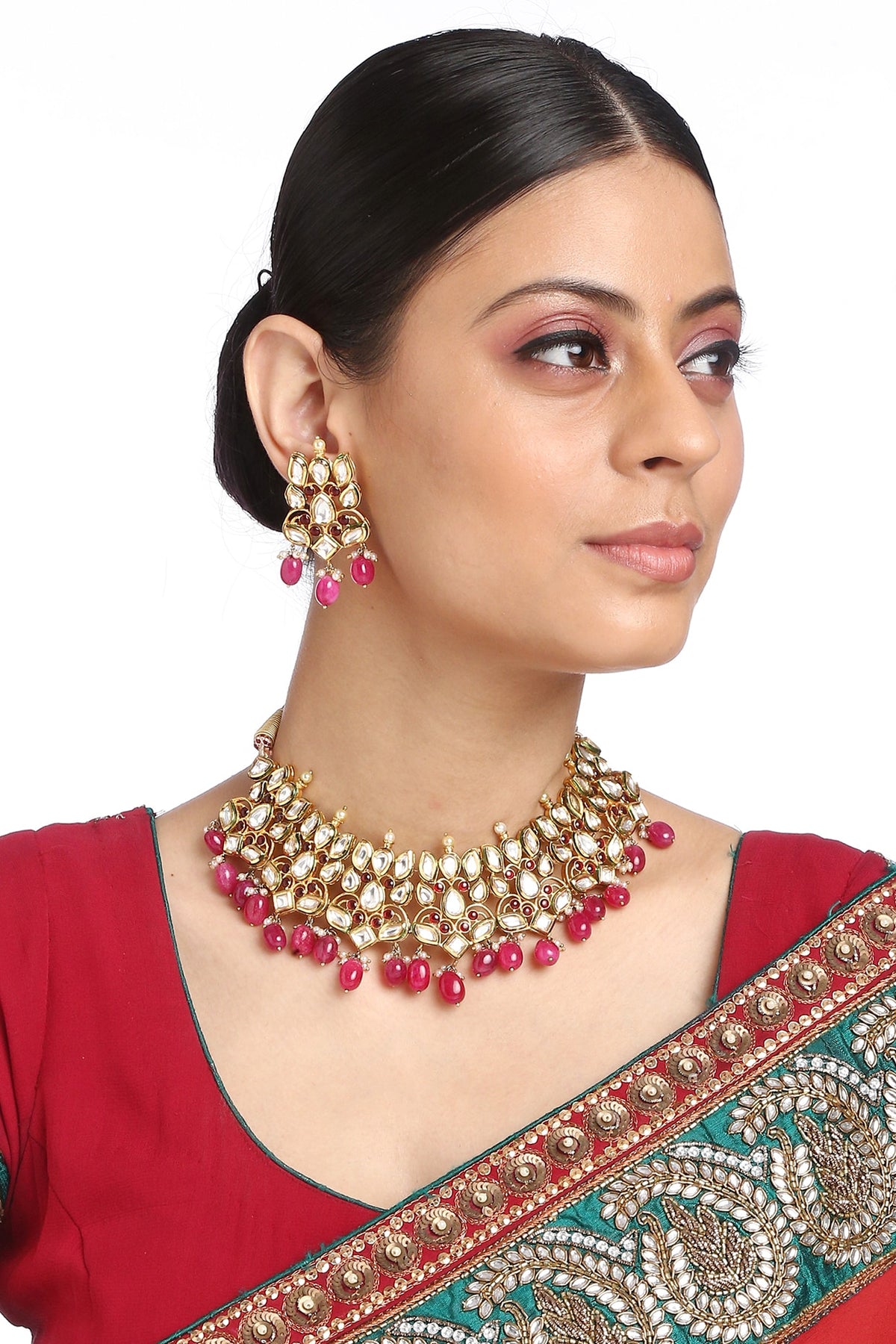 Gold Plated Agate Necklace Set