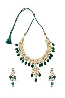 Gold Plated Agate Necklace Set