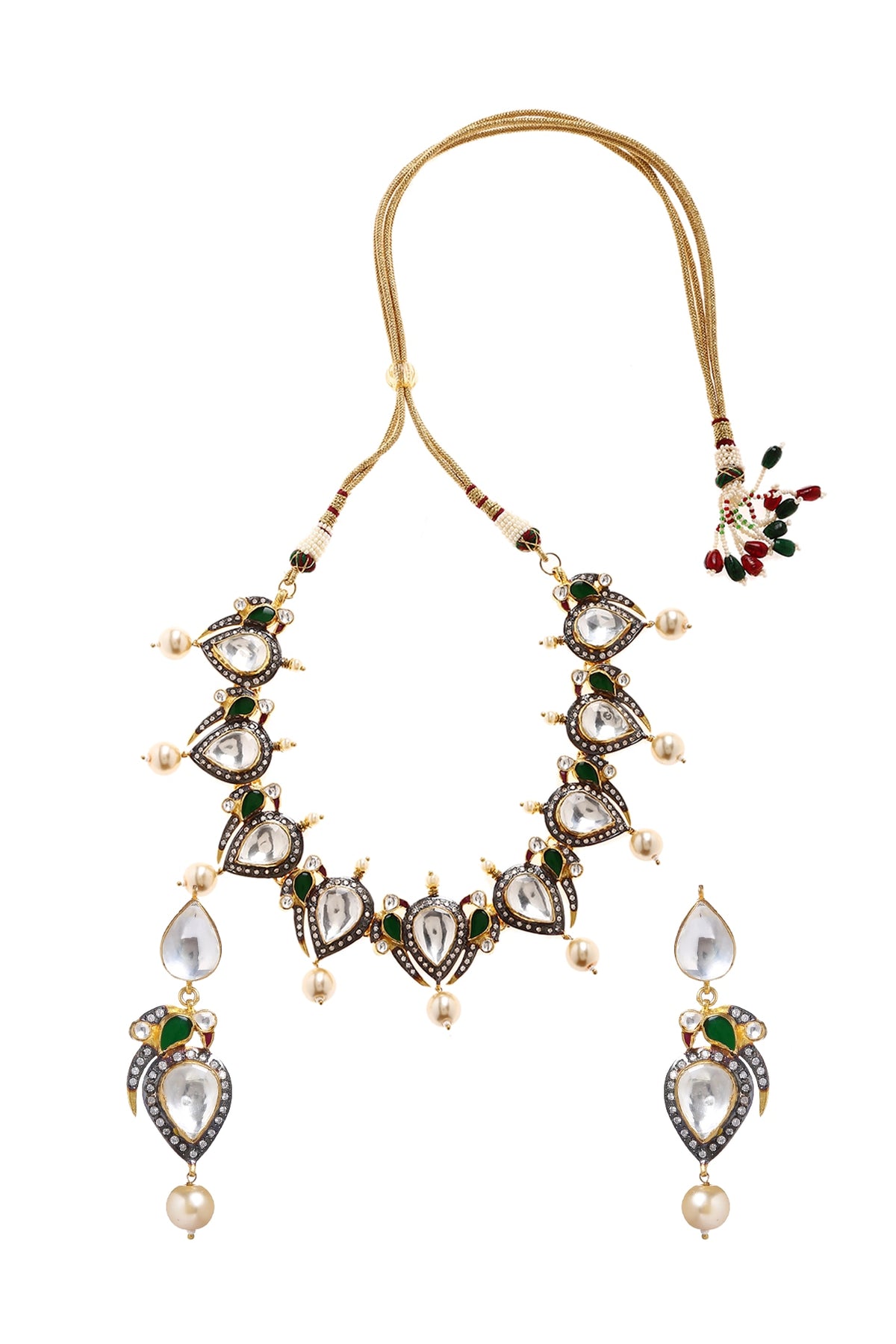 Gold Plated Crystals Necklace Set