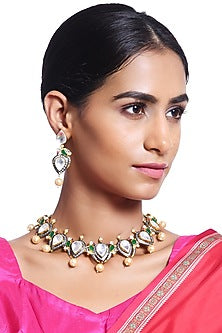 Gold Plated Crystals Necklace Set