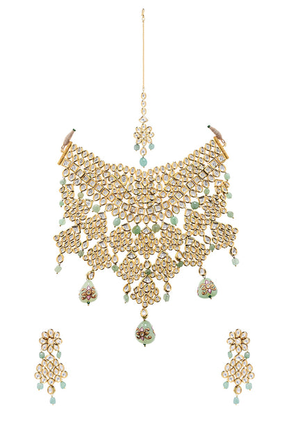 Gold Plated Aventurine Necklace Set