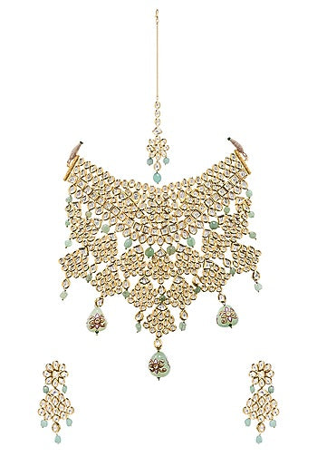 Gold Plated Aventurine Necklace Set