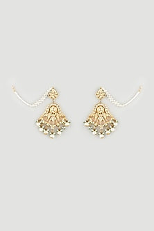 Gold Plated Pearl Meenakari Necklace Set