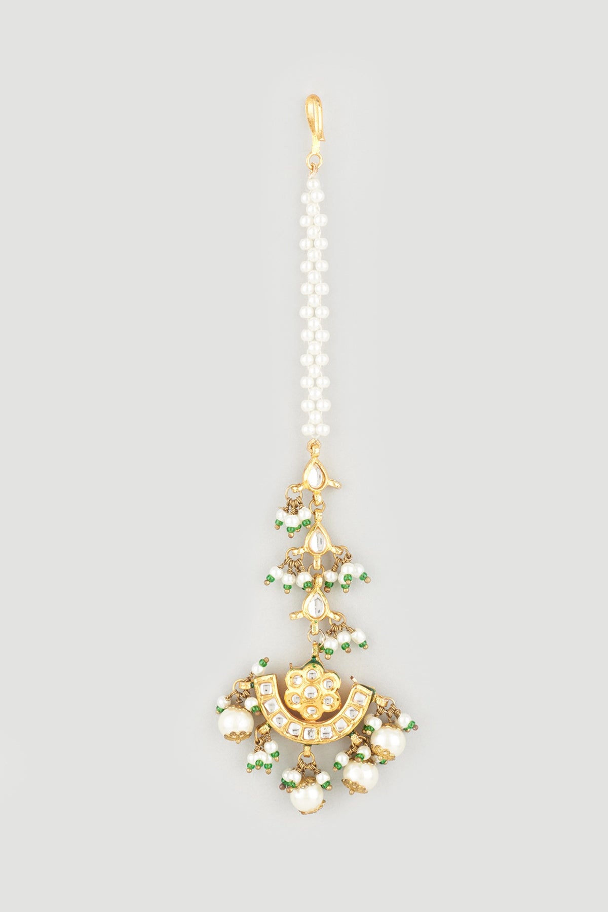 Gold Plated Pearl Meenakari Necklace Set