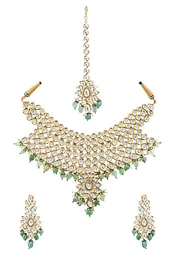 Gold Plated Zircons Necklace Set