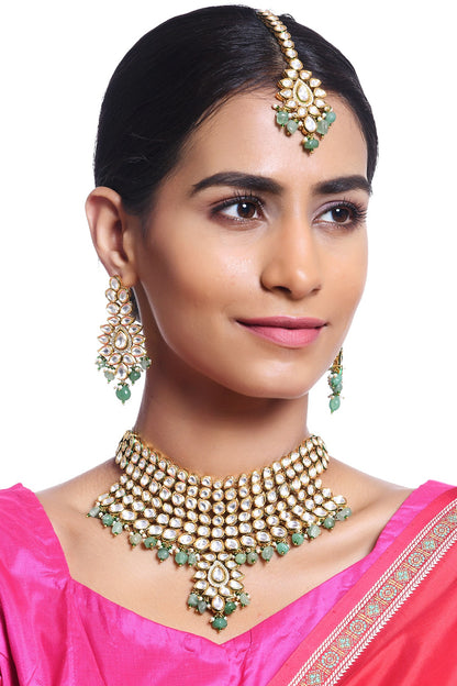 Gold Plated Zircons Necklace Set