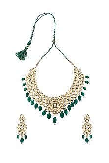 Gold Plated Kundans Necklace Set