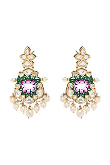 Green Pearls Earrings