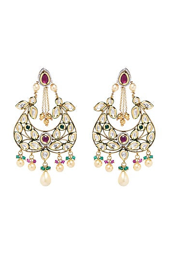 Gold Plated Chandbali Earrings