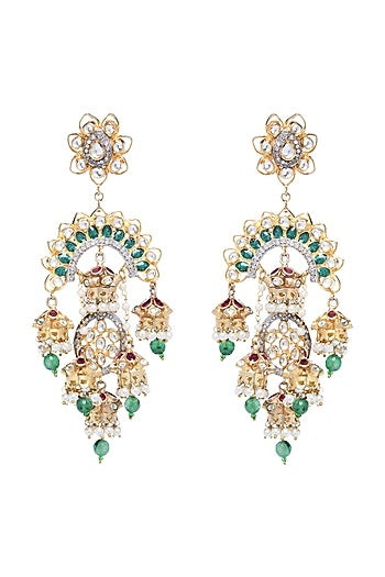 Gold Plated Crystals Earrings