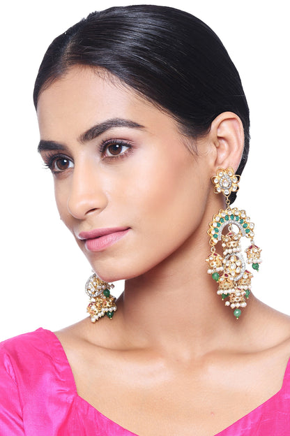Gold Plated Crystals Earrings