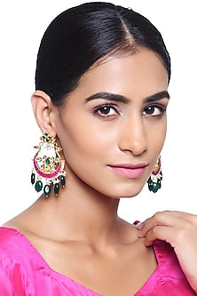 Gold Plated Kundans Earrings