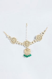 Gold Plated Agate Mathapatti