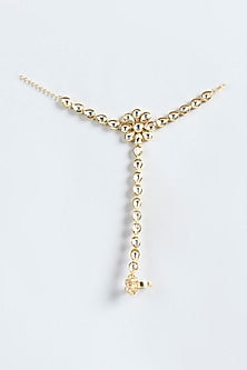 Gold Plated Floral Hathphool (Set of 2)