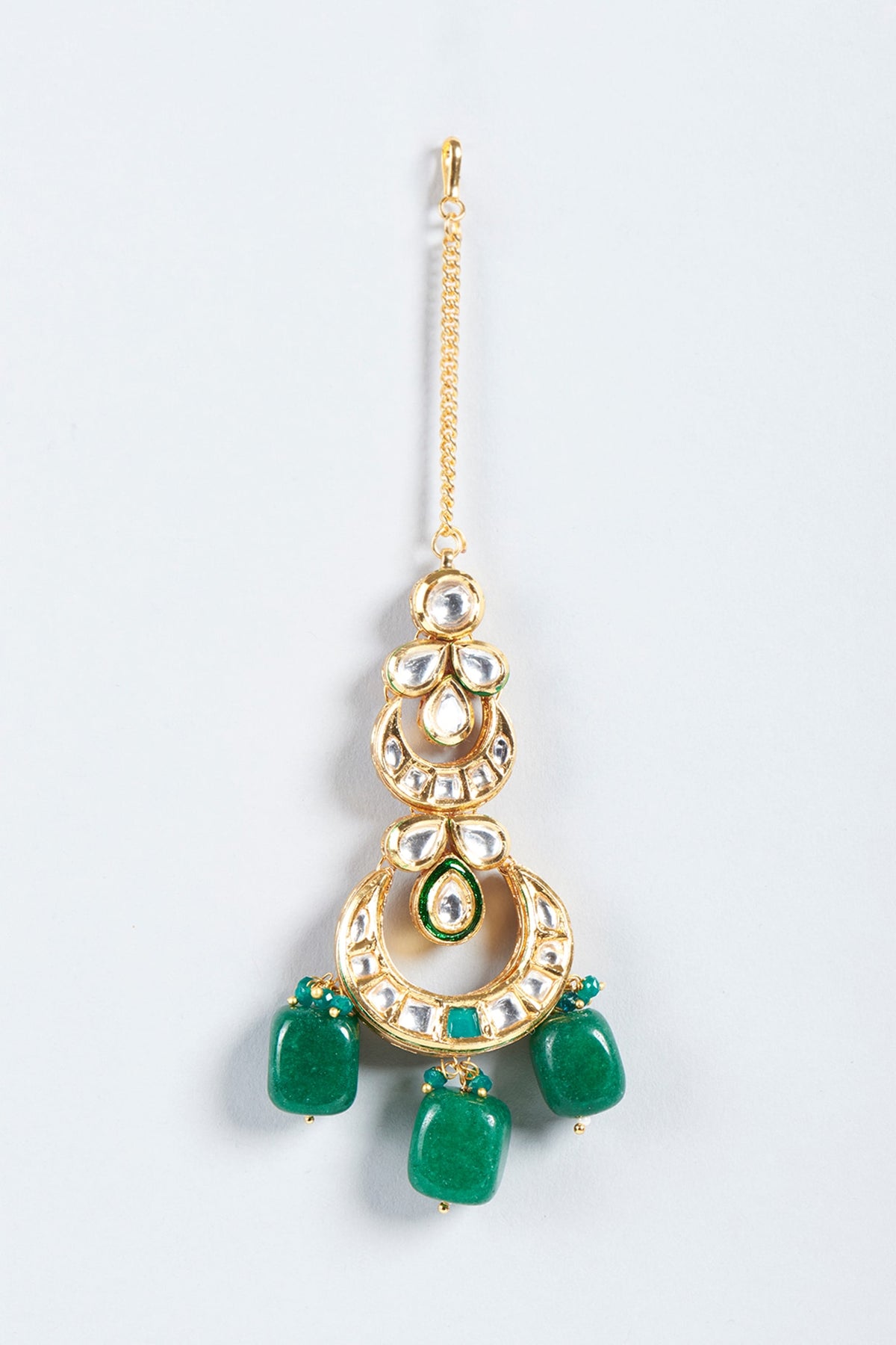 Gold Plated Agate Maangtikka