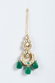 Gold Plated Agate Maangtikka