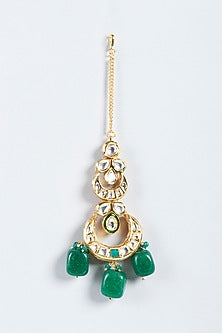 Gold Plated Agate Maangtikka