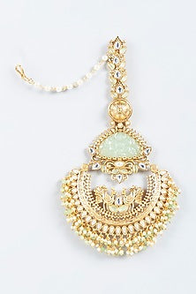 Gold Plated Pearl Chandbali Earrings