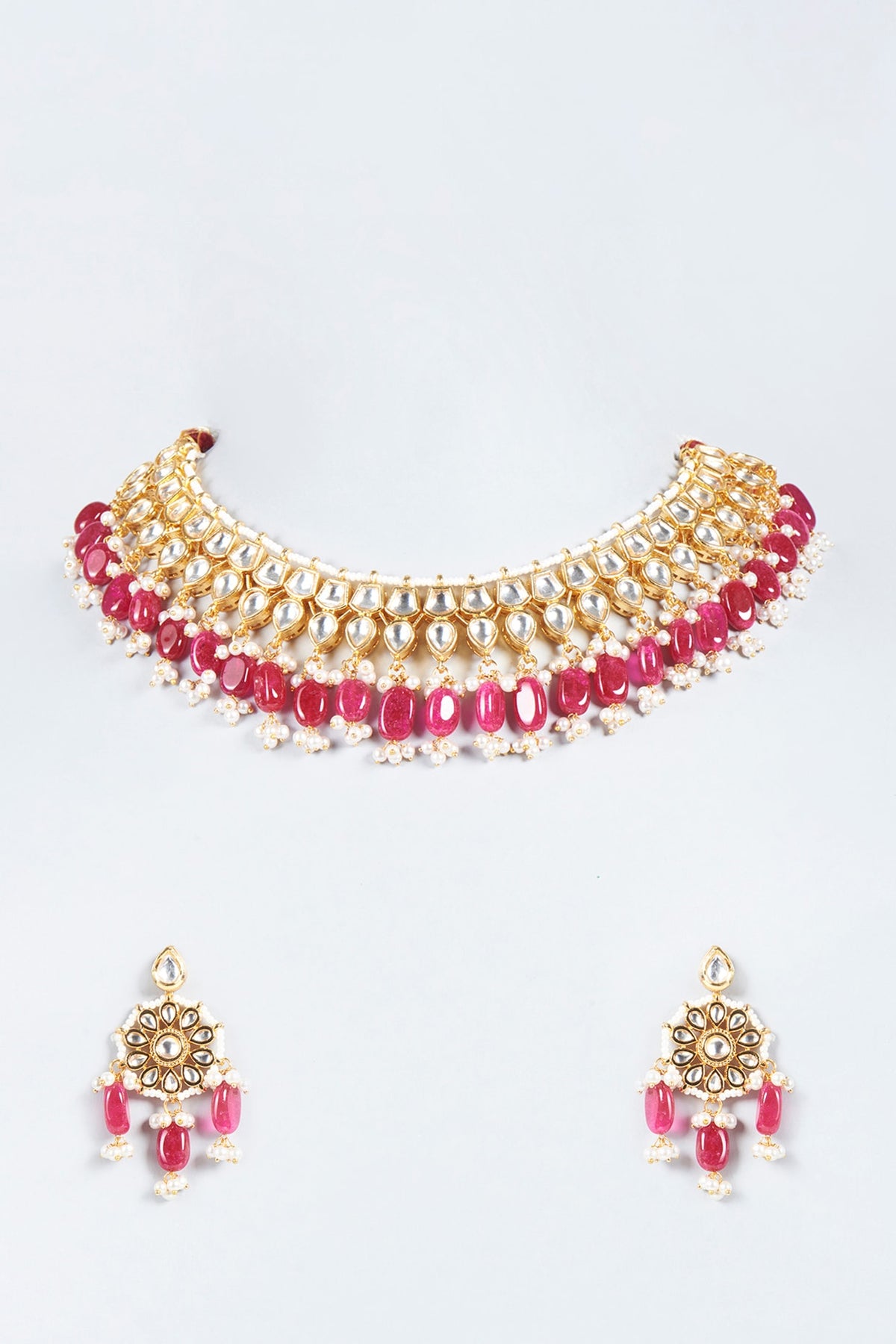 Gold Plated Beaded Necklace Set
