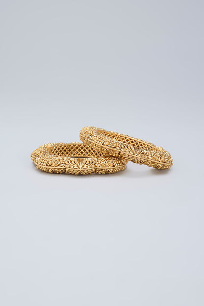 Gold Finish Temple Kada