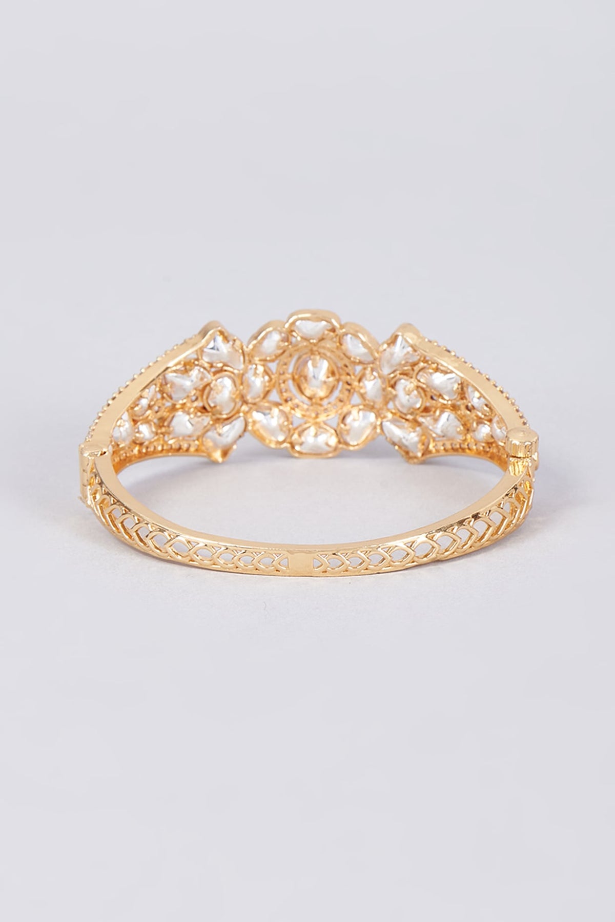 Gold Plated Kundan Polki Bangle