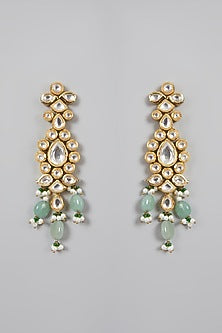 Gold Plated Kundan Polki Long Necklace Set