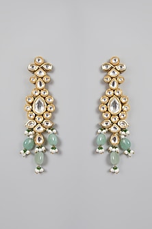 Gold Plated Kundan Polki Long Necklace Set
