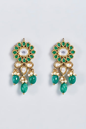 Antique Gold Finish Meenakari Necklace Set