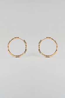 Gold Plated Multi-Colored Cubic Zirconia Hoop Earrings