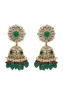 Gold Plated Handcrafted Pearl Jhumka Earrings