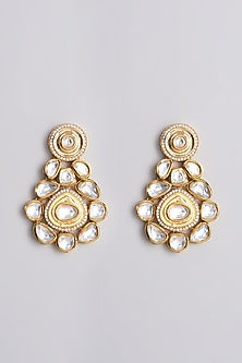 Gold Plated Zircons & Kundan Polki Bridal Necklace Set