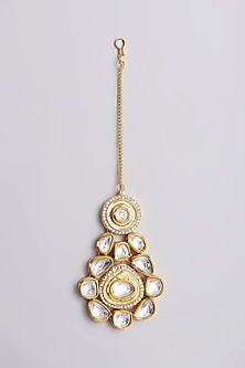 Gold Plated Zircons & Kundan Polki Bridal Necklace Set