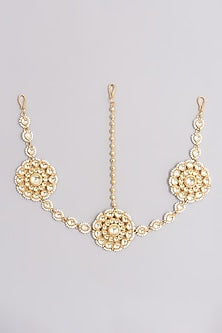 Gold Plated Kundan Polki Sheeshphool
