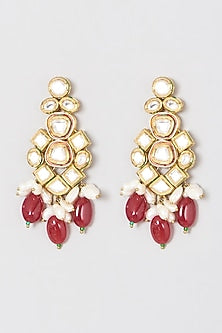 Gold Plated Kundan Polki Necklace Set