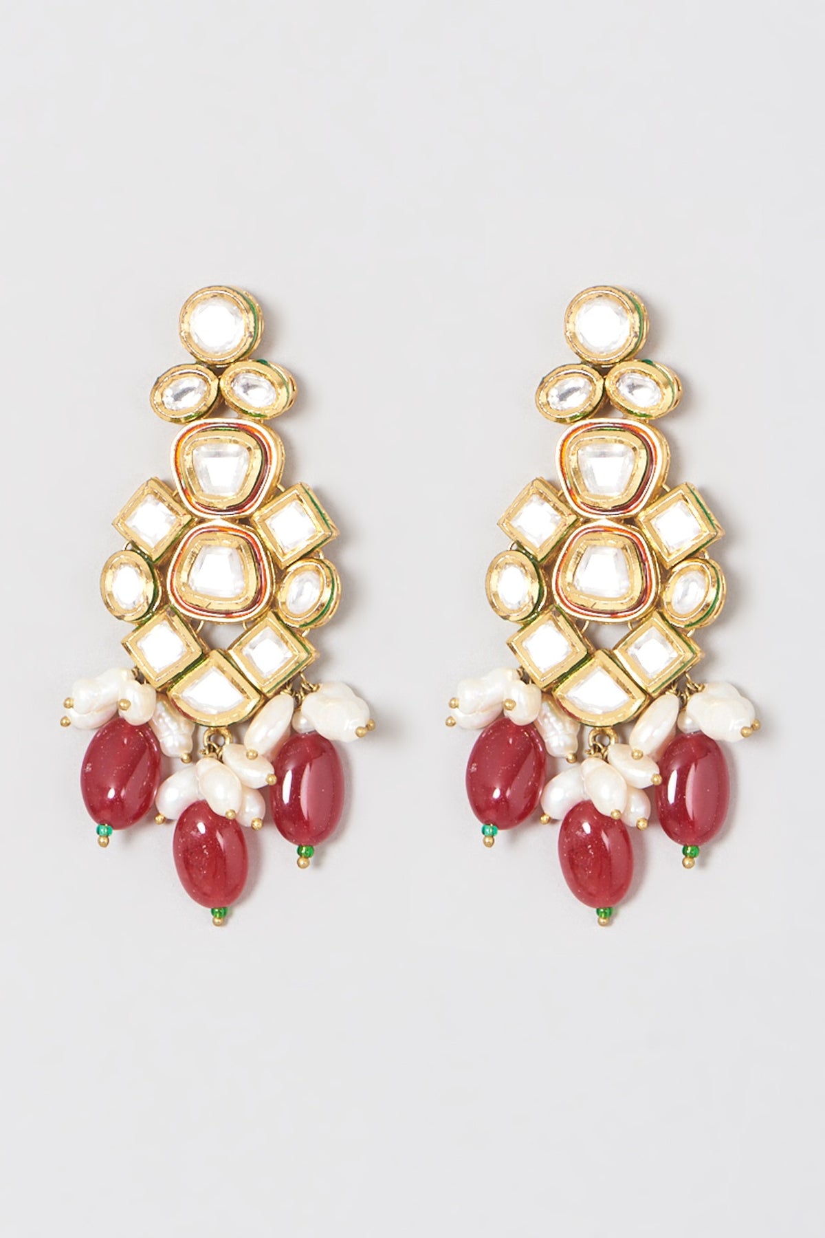 Gold Plated Kundan Polki Necklace Set