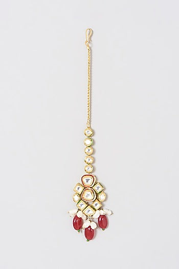 Gold Plated Kundan Polki Necklace Set