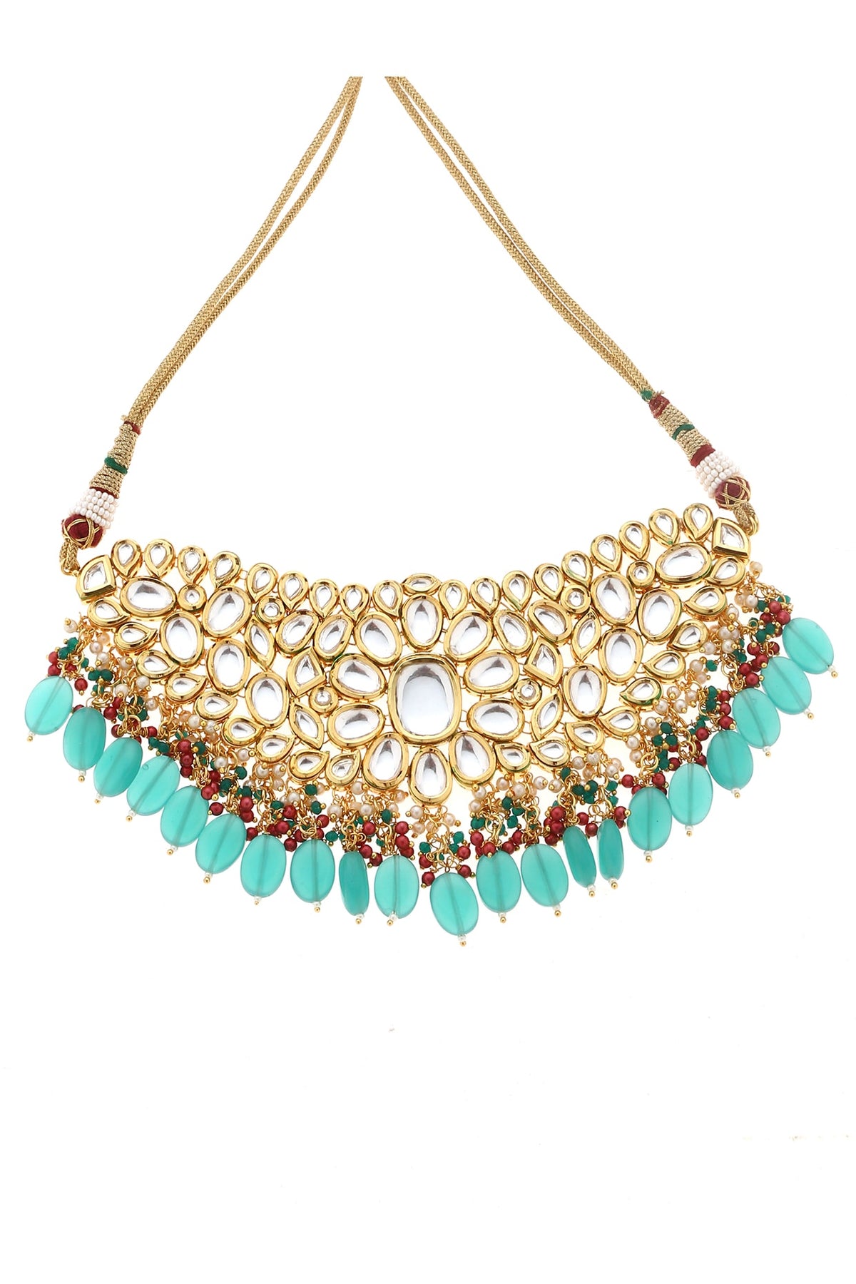 Gold Plated Agate Beads Necklace Set