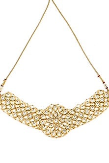 Gold Plated Kundan Polki Choker Necklace Set