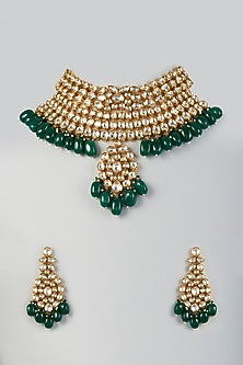 Gold Plated Beaded Necklace Set