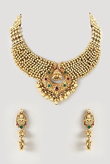 Gold Finish Necklace Set