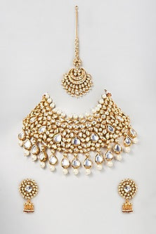 Gold Plated Pearl Necklace Set