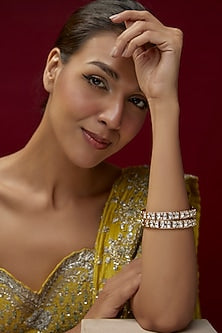 Gold Plated Kundan Polki Bangles (Set Of 2)