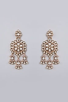Gold Plated Kundan Polki & Crystal Necklace Set