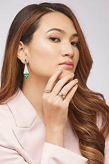White Rhodium Plated Cubic Zircon Ring In Sterling Silver
