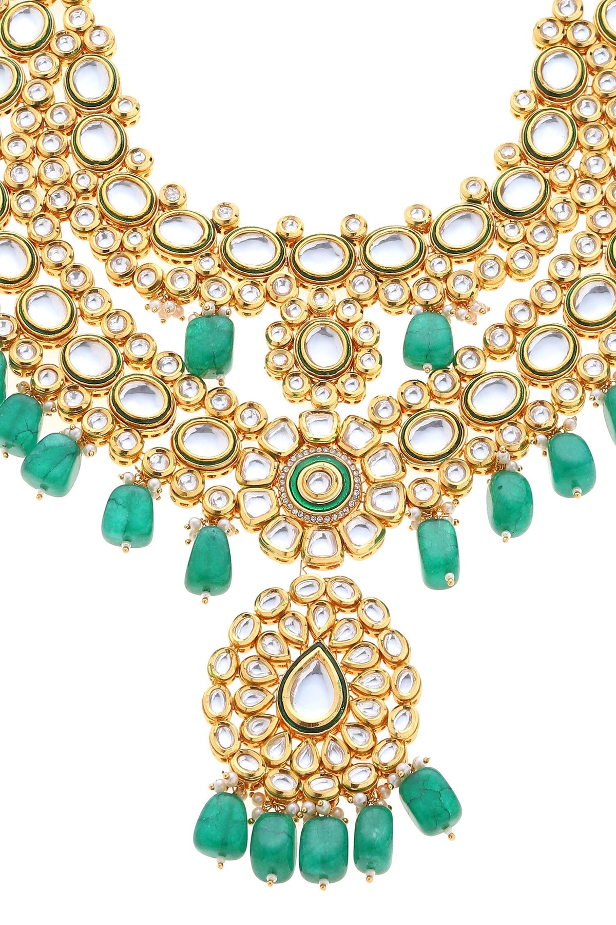 Kundan Embellished Layered Necklace Set 