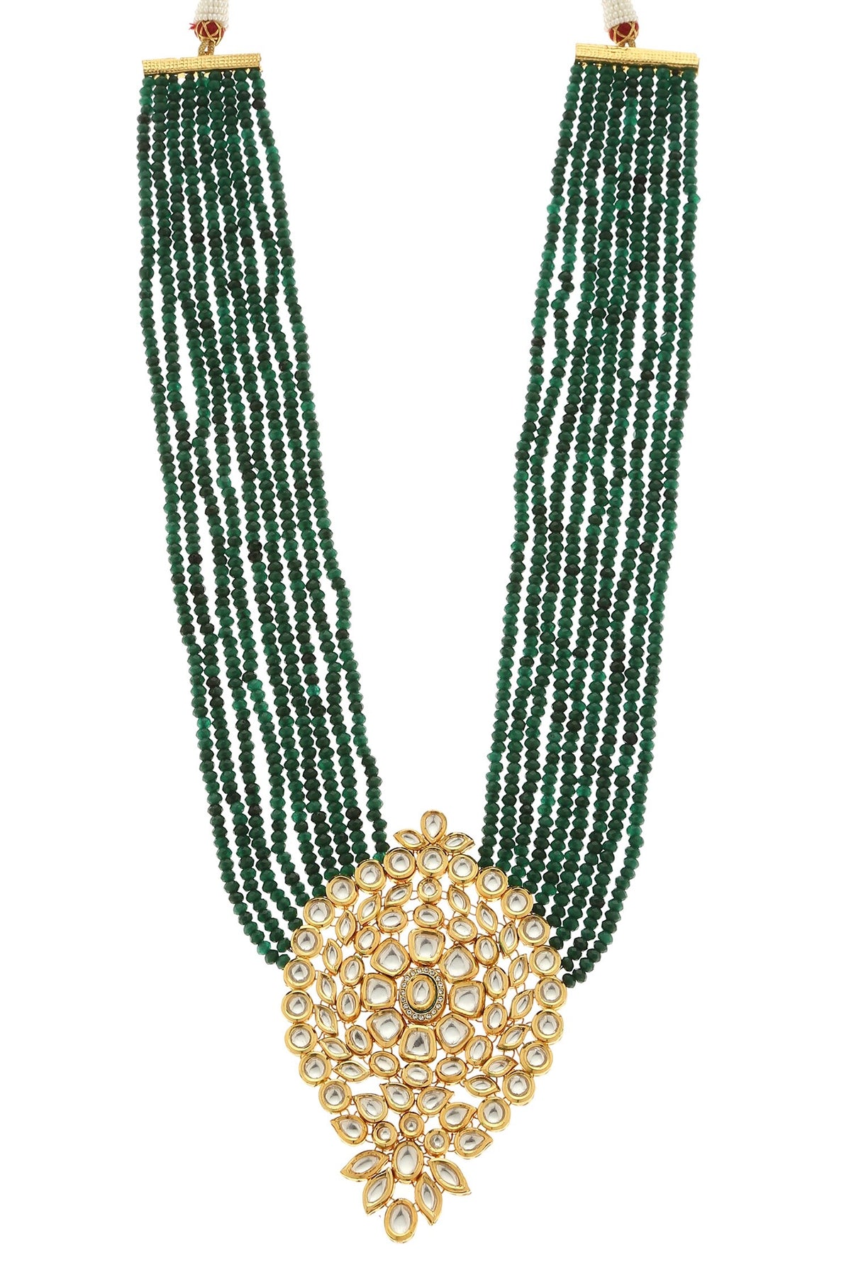 Kundan Embellished Long Necklace Set 