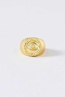 Gold Plated Evil Eye Ring