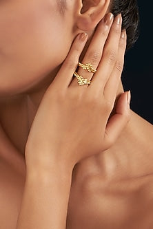 Gold Plated Splint Ring
