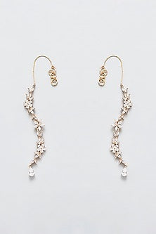 Gold Plated Zircon Dangler Earrings